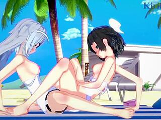 Le privesc pe Miku și Laura lesbiene cu țâțe mari