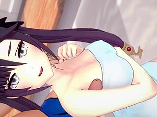 Mona removes her towel for uncensored hentai encounter