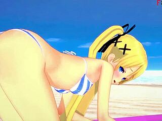 Marie Rose in Bikini Sucking on the Beach DOA Full Fantasyking3 😍