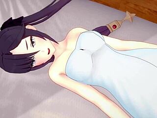 Mona removes her towel for uncensored hentai encounter