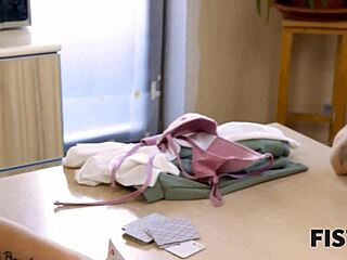 fist4k naive gal loses strip poker game and has her bald cunny fisted