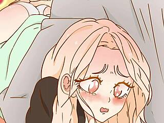 guy slaps sister’s ass, slips a finger in her pussy for revenge in hentai parody.