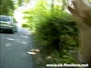 i'm flashin my wild british pussy outdoors with fingering