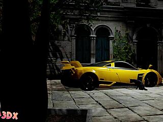 futa3dx big tittied brunette futa spies on blonde and fucks her hard