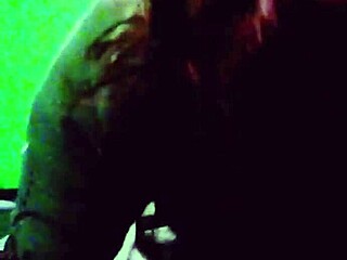 Blonde female in couple gives blowjob to monster cock casually.