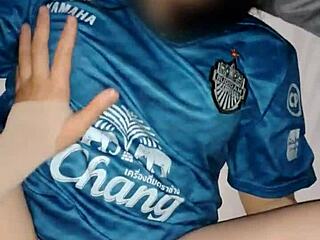 Creampie with busty Thai milf from Buriram United