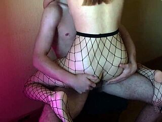 juicy ass fucked hard in pantyhose mesh!