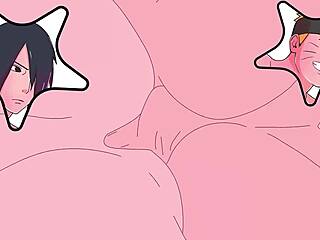Naruto and Sasuke in hot gay scene in Boruto's absence