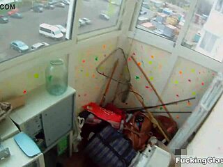 Can You Believe Teeny Dania Gets Nailed on a Balcony?