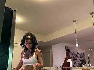 Sexy Latina Unpacks Groceries Before Taking Big Black Dick Again