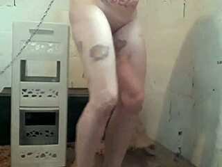 Slave F undergoes humiliation training with toys in an outdoor cave setting