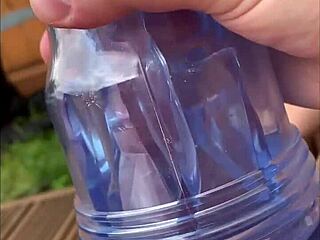 feeling the thrill of using fleshlight toy in public outdoor masturbation