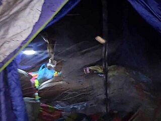 Night forest camp sex part 1