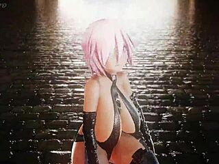 Mashu Kyrelight MMD Lupin R18大奶狂晃！