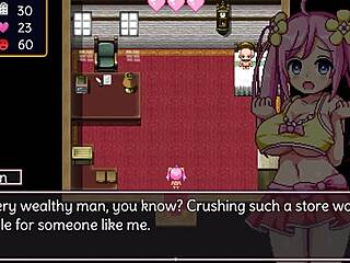 noelle tries her best to give a blowjob and handjob in this anime game