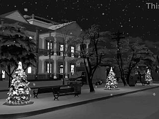 I crave that milf's big tits in this christmas parody fucking