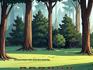 Tomboy gets creampied in forest hentai scene