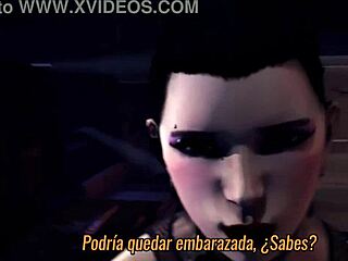 I dress as goth for Halloween trick or treating, submitting to Dezmall with big tits