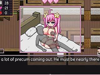 noelle tries her best to give a blowjob and handjob in this anime game