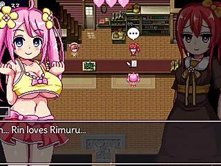 noelle tries her best to give a blowjob and handjob in this anime game