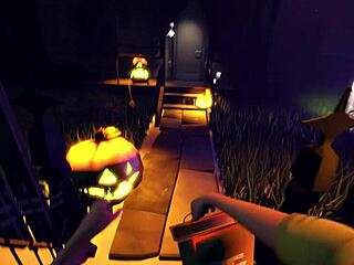 I dress as goth for Halloween trick or treating, submitting to Dezmall with big tits