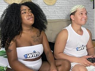 naughty neighbor loses bet and rides bareback on my cock.