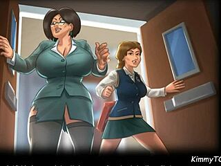 Horny lærer suger pikken min på scenen