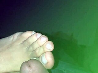 Beautiful wife's cute feet deliver intense footjob fetish pleasure to amateur lover