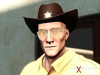 Masked Sheriff Roughs Up Cuffed Girl in Basement