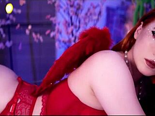 情人节，Mollyredwolf天使cosplay POV口交到内射