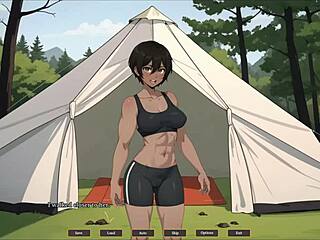 Tomboy gets creampied in forest hentai scene