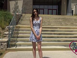 Skinny Brunette Candie Coquine Realizes Her Fantasies With Intense 3Some Assfucking And Double Penetration