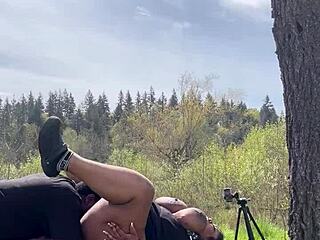 Hey, watch sexy chubby BBW Remi ride BBC on a giant rock!