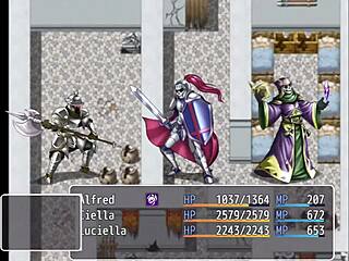 Amiga do príncipe estava fazendo alguma coisa debaixo do balcão do tarado - NTR sisters - Ciella & Luciella - parte 8.