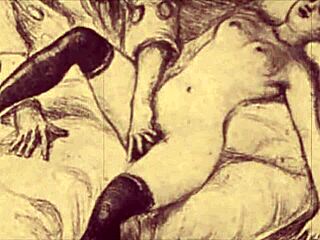 vintage erotic animation with classic sensual vibes