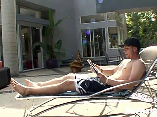 Blonde beauty tanya tate strips naked and rides huge cock