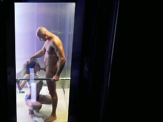 Extremely hot outdoor sex caught by drone and pedestrians with cum in mouth.