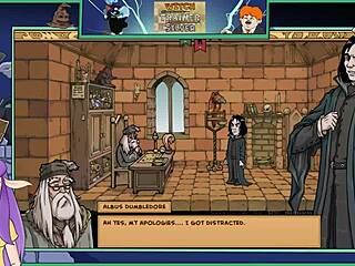 Провокационная игра ведьма-тренер, брюнетка-учительница показывает большие сиськи в хентай-действии