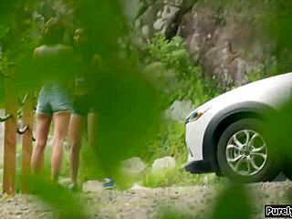 Hermit Watches Blonde and Brunette Lick Pussy