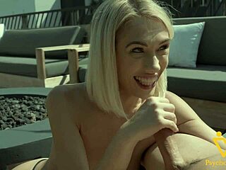 petite blonde housewife couldn't resist huge cock in pov scene. sky pierce from psychoporn net