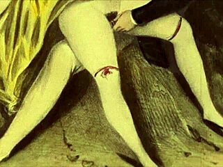 Vintage Illustration Of Erotic Antique Scenes