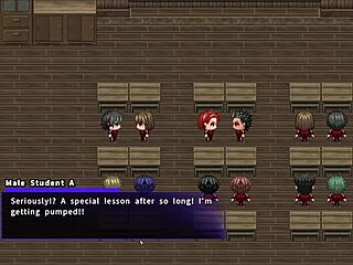 Chloa scrambles for blowjob in game