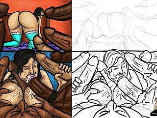 Latin Milf Feels Intense Pleasure Sucking Huge Black Dicks in Group