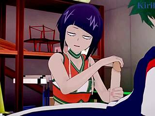 Tsuyu Asui és Kyoka Jiro vad szexe Izuku Midoriyával - My Hero Academia hentai