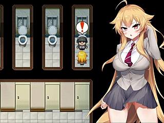 Chloa scrambles for blowjob in game