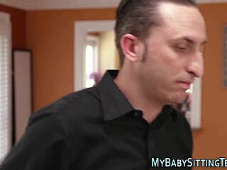 Teen Babysitter Riding Cock Hard. Blowjob And Handjob In High Definition.