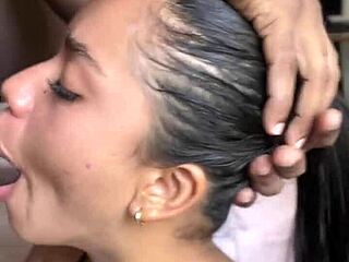 imagine giving your neighbor's huge cock a deep blowjob in this amateur couple video