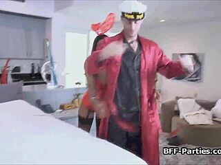 horny lingerie bunnies in pov foursome blowjob party