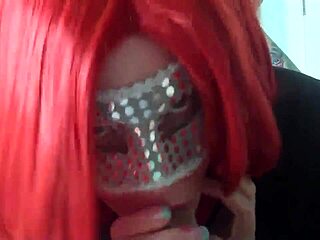 Redhead Amateur Wife Sucks Big Dick Intensely