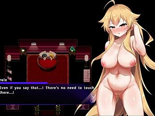 Chloa scrambles for blowjob in game